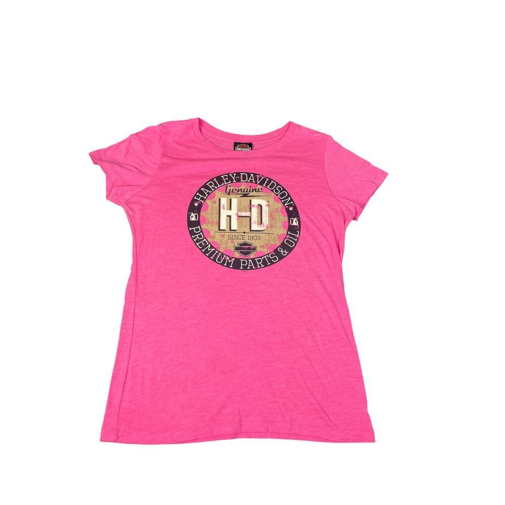 Harley-Davidson Women’s Large Pink West Fargo, ND Graphic Short Sleeve Shirt